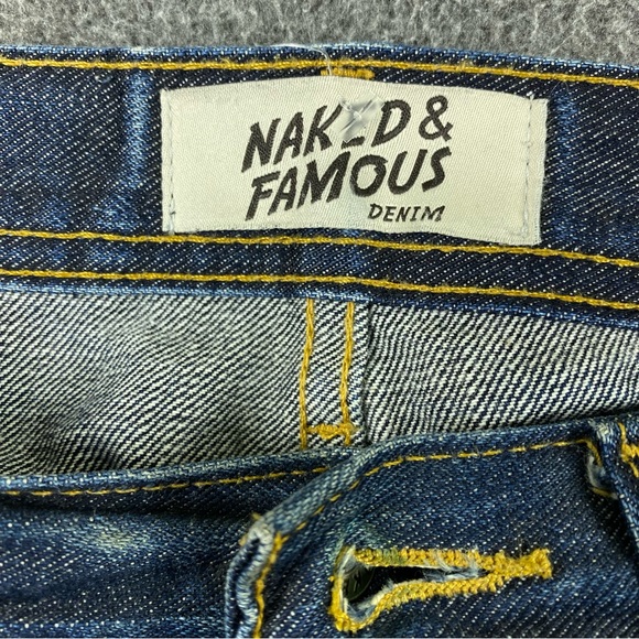 Naked & Famous Weird Guy - Left Hand Twill Selvedge Indigo Jeans Men’s Sz 32 - Picture 8 of 12